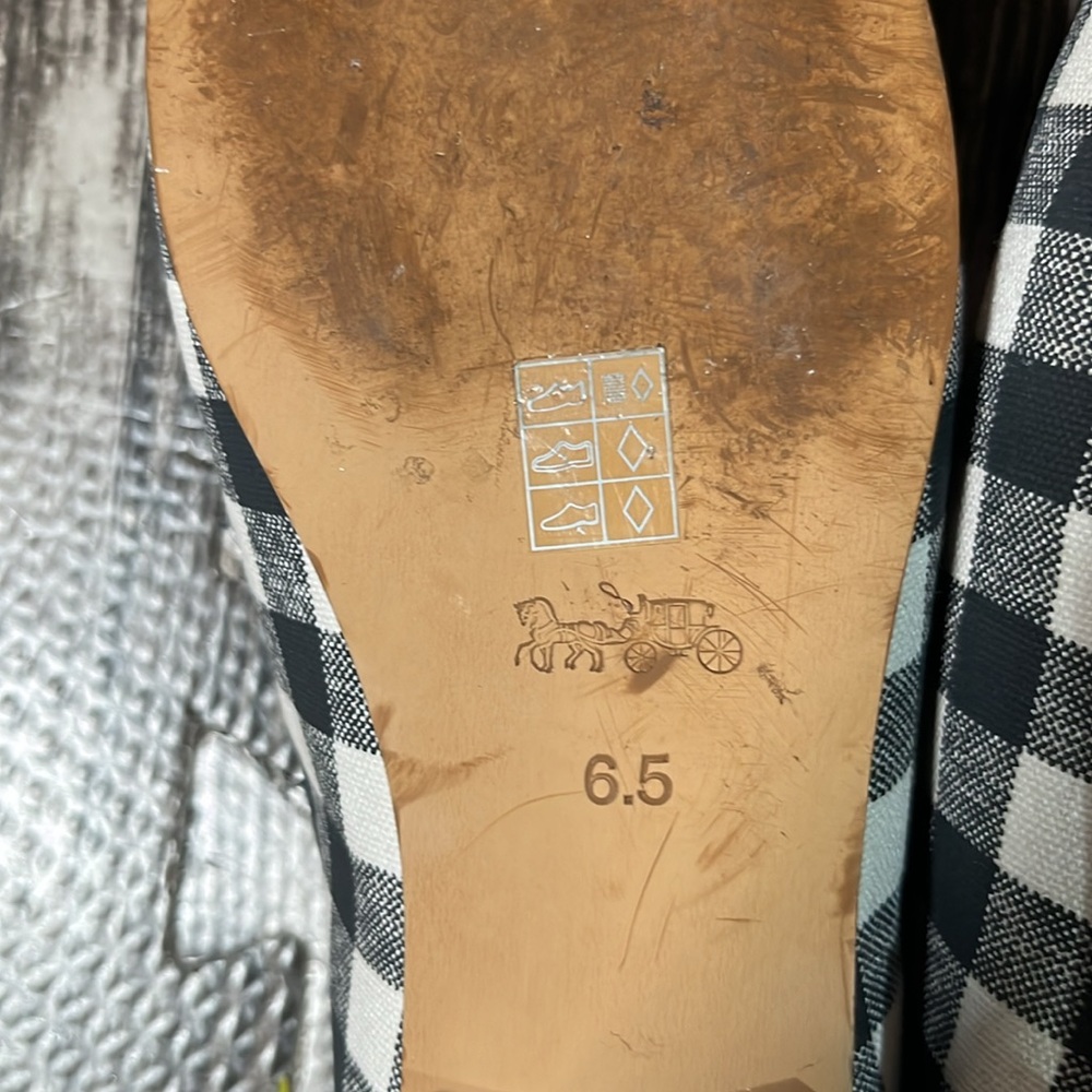 Coach Haley Loafer With Navy Gingham Print - Picture 10 of 11